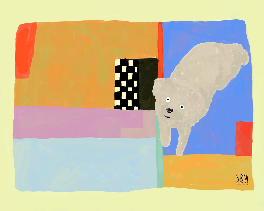 Dog on rug
